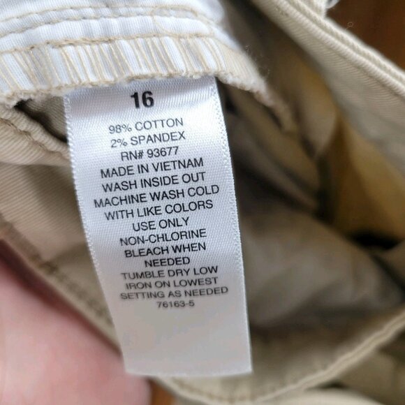 New Ana size 16 Shorts Khaki casual Tan womens Chino Midi Short 7" Inseam - Picture 5 of 6